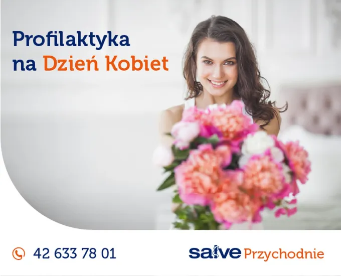 Kobieta z bukietem kwiatów z okazji dnia kobiet - Salve